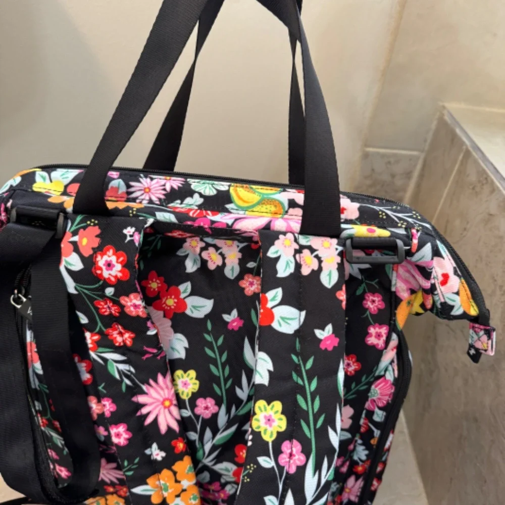 Vera Bradley Floral Baby Bag - Black and Multicolor